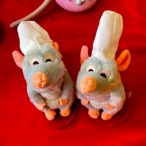 - Two Disney magnetic shoulder plush toys Remy